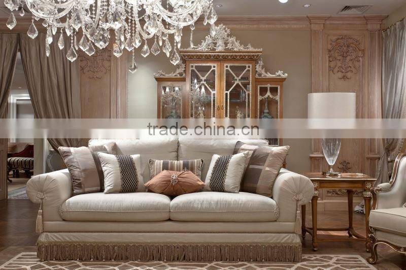 2015 New Design Luxury Antique Amercian Style Furniture Living Room Solid Wood Hand Carved Sofa Design Furniture Sets