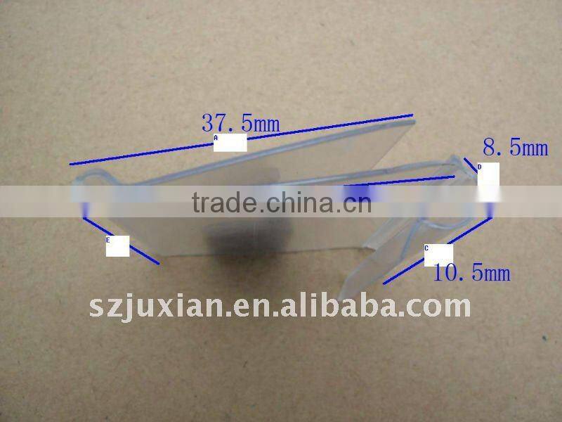 Data strip for hook shelf