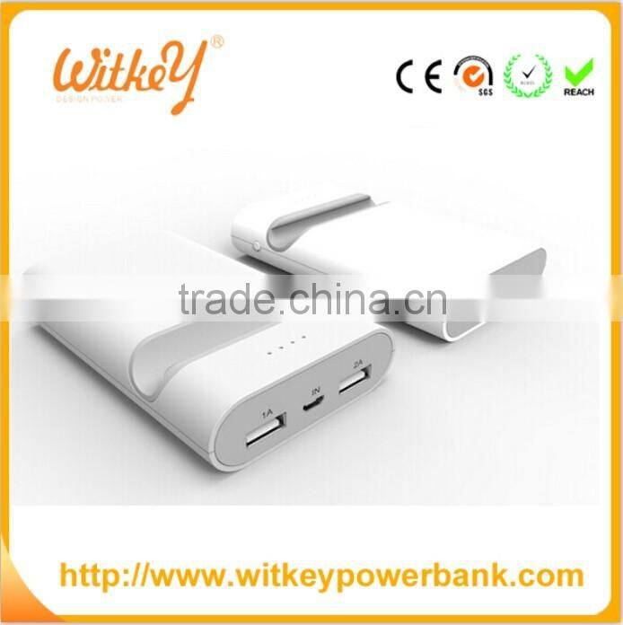 Colorful ABS Dual USB Mobile Phone Bracket Portable Power Bank, Tablet Bracket Charger