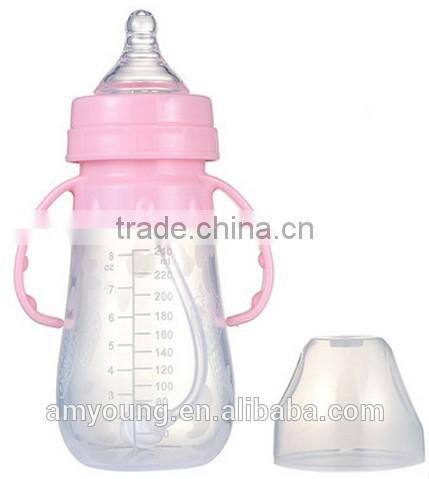 260ml travel bottle silicon baby bottle meias infantil fresh food baby bottle,milk bottle en verre,silicone baby bottle