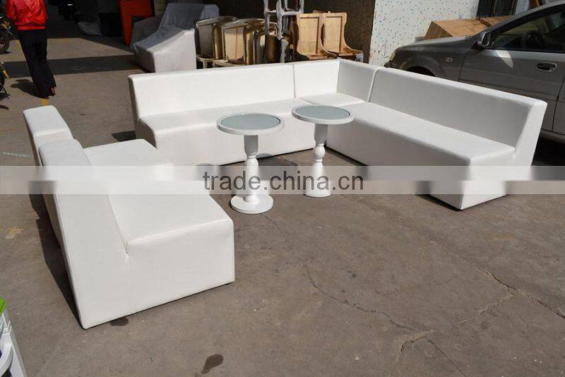 Pure white fabric sectional sofa set XYN430