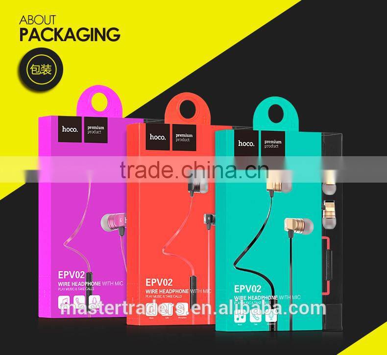 Universal HOCO EPV02 1.2M Smart Line Control Earphone With Microphone For Mobile phone For Mobile Device MT-3443