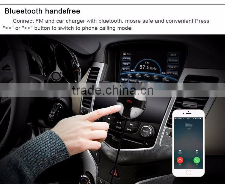 Free sample Wholesale Bluetooth FM transmitter Bluetooth Car Kit with hands-free and usb Car charger