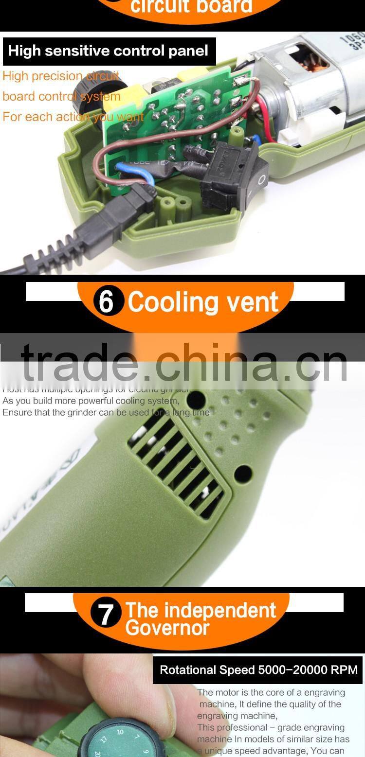 Multifunction industrial grade 100W powerful CVT electric grinder set