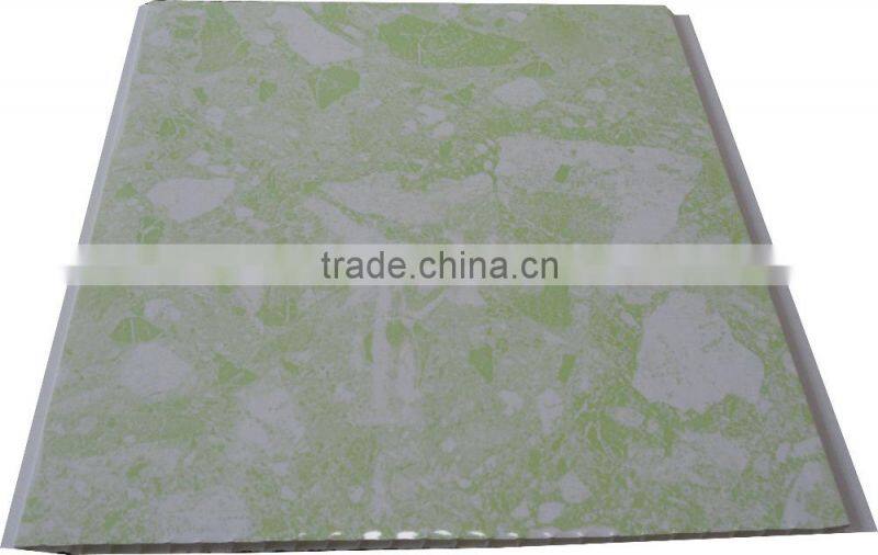 10'' width new style trinidad Plastic ceiling sheet, SMOOTH surface,brown color with gold strip F055