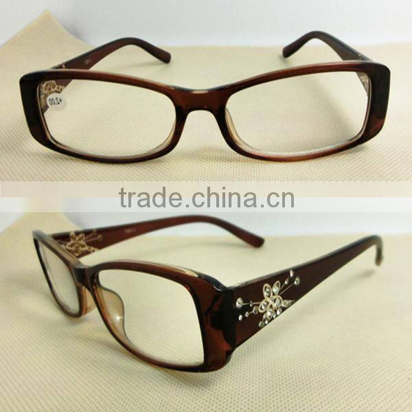 2014 best selling woman reading glasses with diamond