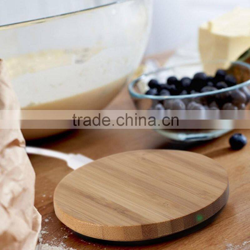 REYON bamboo qi wireless charger pad compatible with Samsung Galaxy S7, S7 Edge, Qi compatible charging receivers