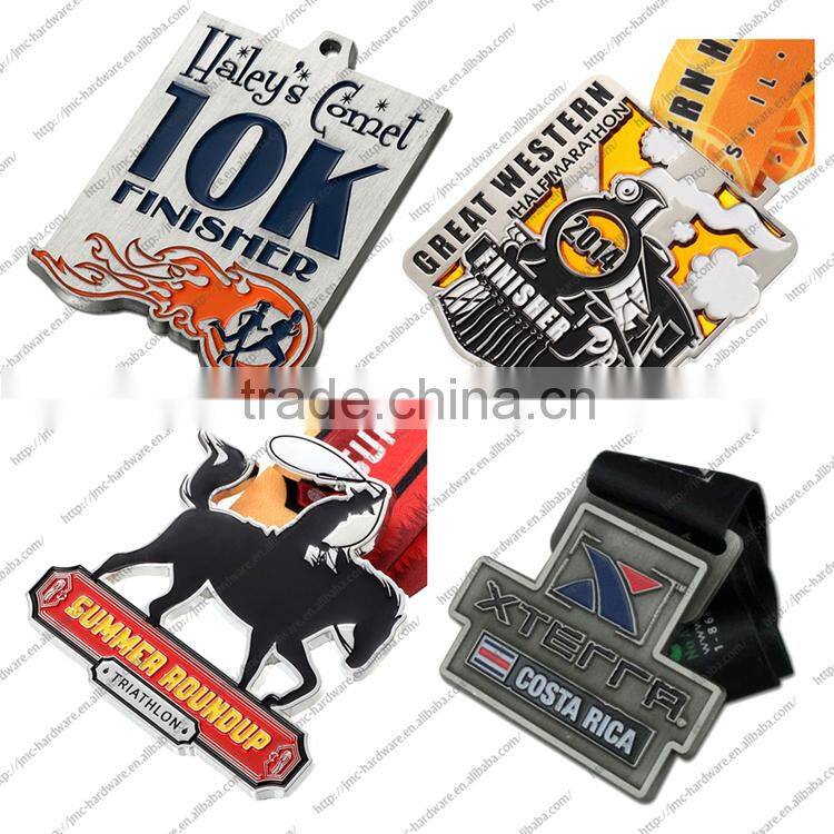 Newest customized souvenir 3d metals medal with ribbon