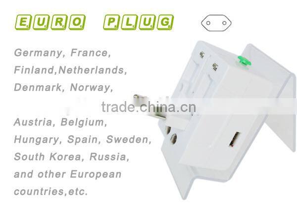 All in one EU USA Australia UK travel plug World Travel USB Power Adapter