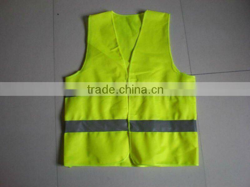 Summer construction high visible yellow safety reflective jacket