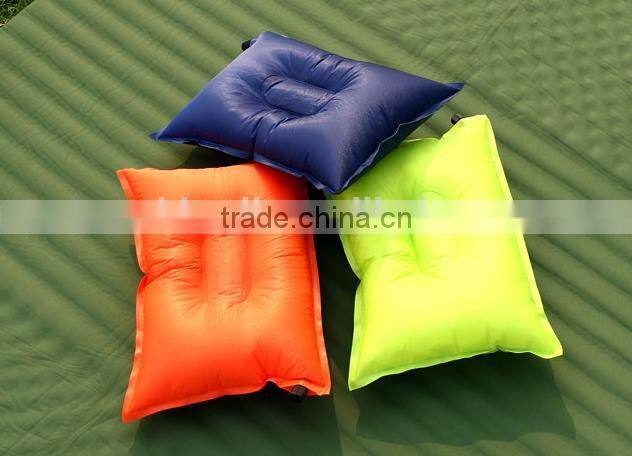 Outdoor camping travel self inflatable pillow