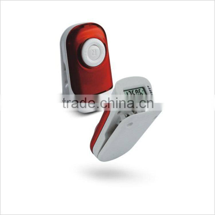 2015 new technology and new product style Eco-friendly ABS color Buttonless P3D pedometer with LED backlight