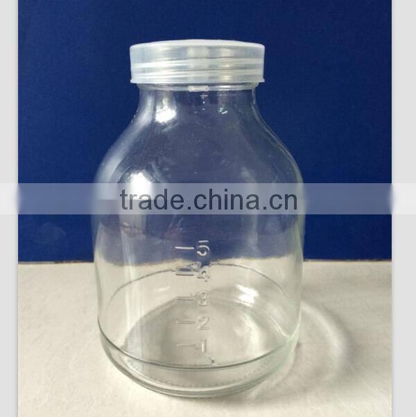 wholesale cheap tissue culture glass jar with plastic lid 240ml 350ml 600ml