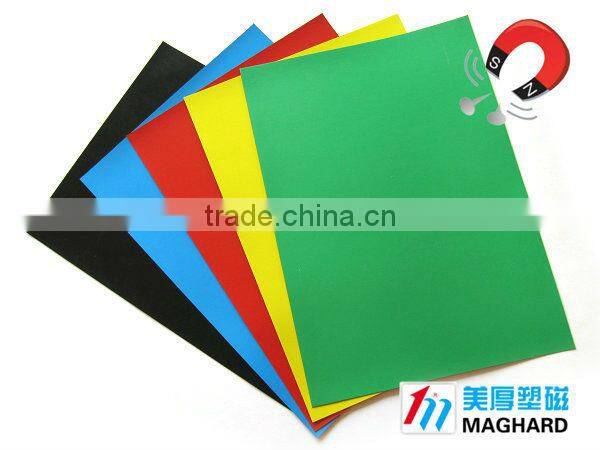 Rubber magnet roll with colorful PVC film