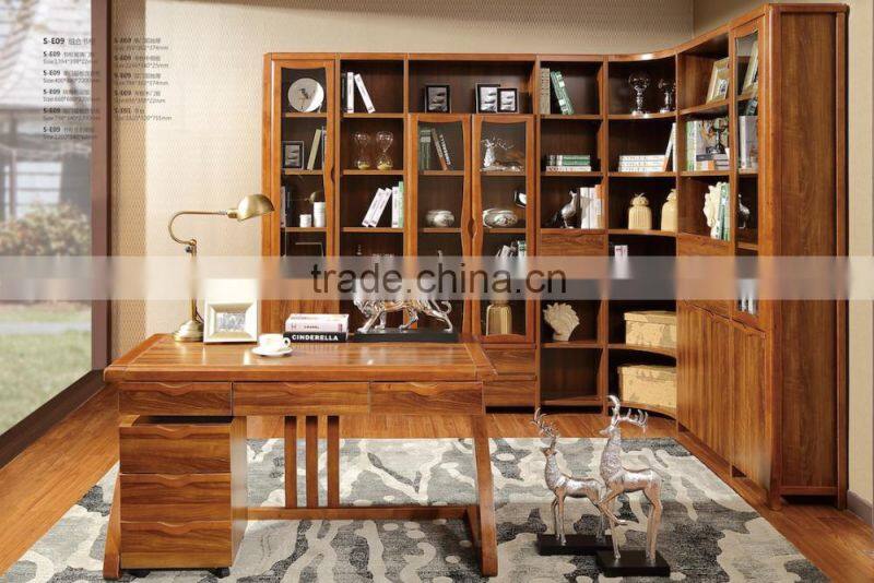 Classic solid wood American style study room furniture, classic bookcase GZH-A171