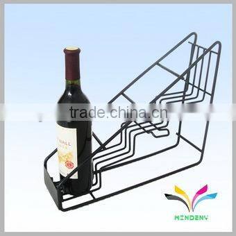 House hold OEM design 4 bottles counter wall wine display rack