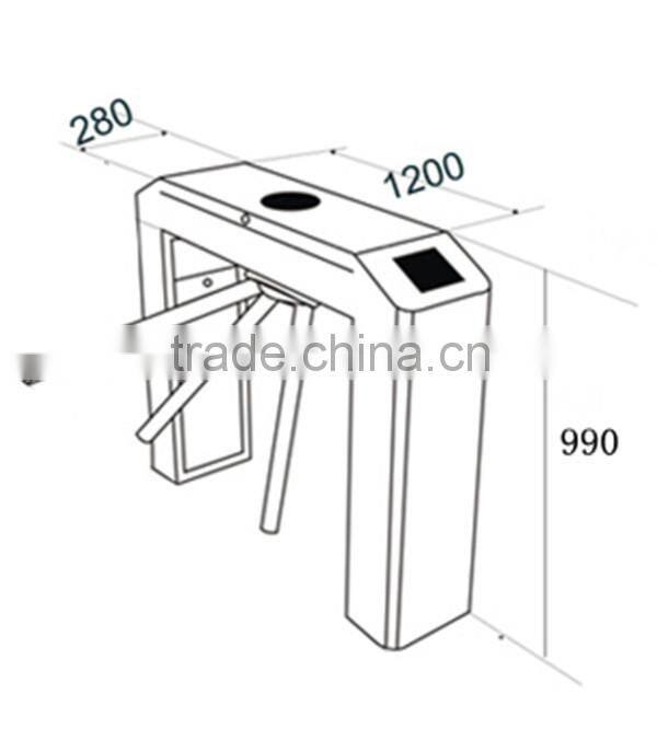 two directional widely used inclined tripod barrier for sale without side and base board