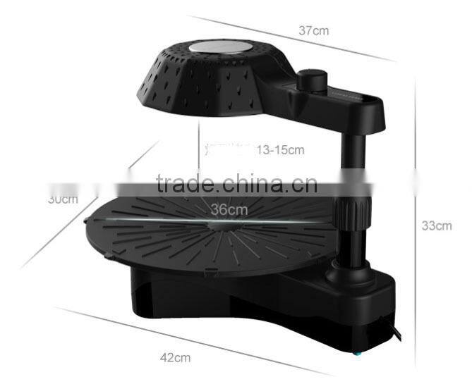 Rotating barbecue grill for low-grease food