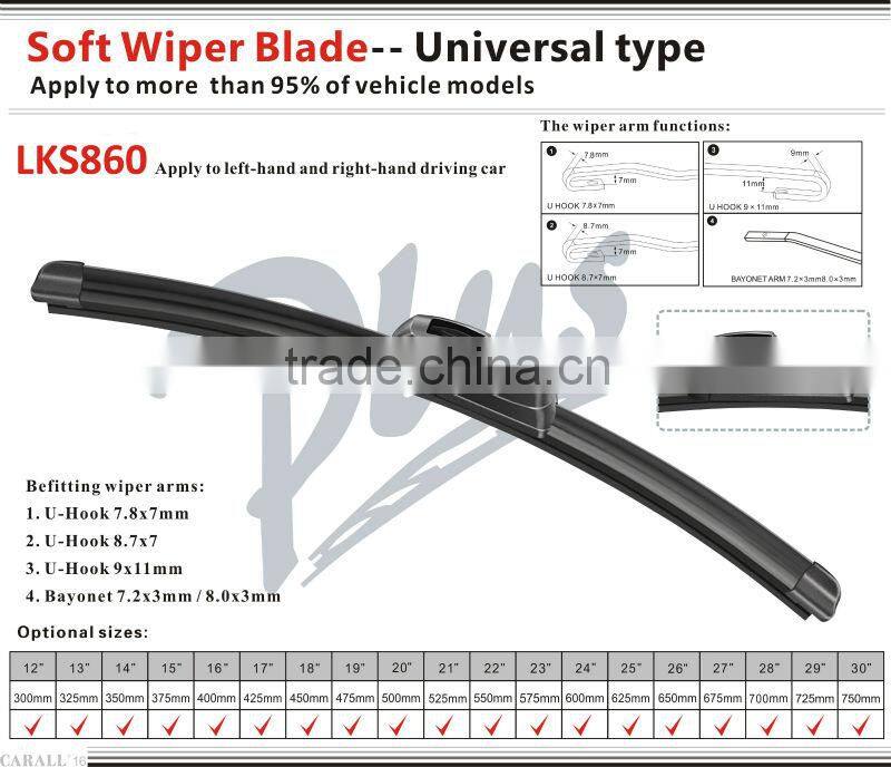 Wholesale motorcycle windshield wiper universal soft wiper for Toyota Honda