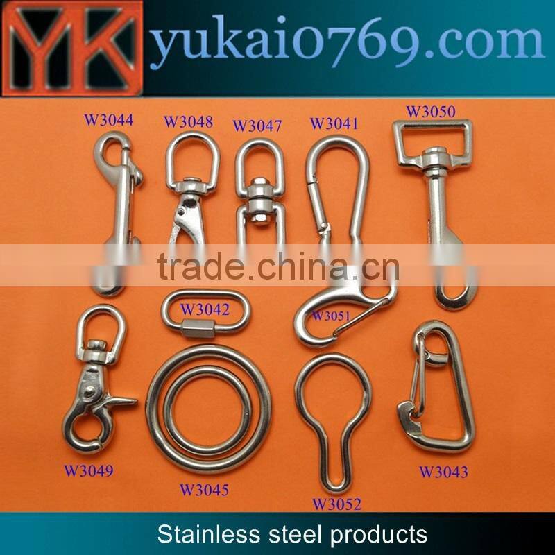 Yukai handbag used metal o ring clasp/metal swivel snap hook with eyelet