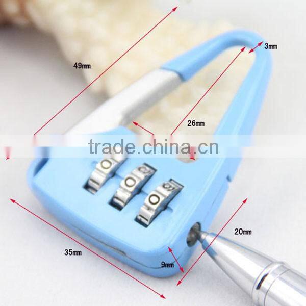 Cartoon Design Code Padlock Combination Luggage Rolling Lock For Safety