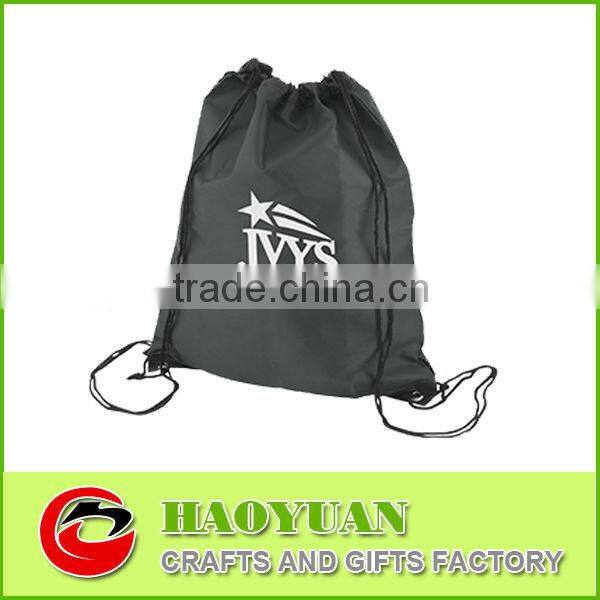 Green 210D nylon drawstring shoe bag-HYGWD035