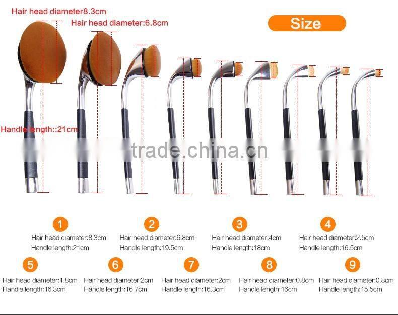 Private label makeup brushes golf shape handle makeup brush set