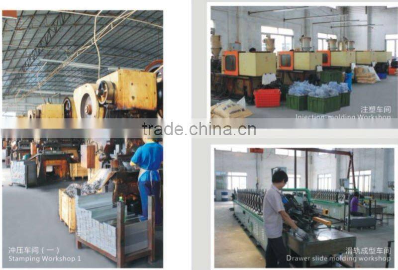 Kitchen cabinet full extension soft close telescopic drawer guide slide