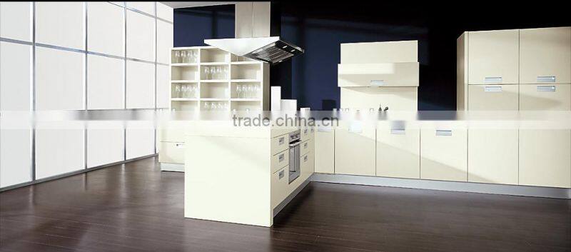 Modern lacquer kitchen cabinet with black high gloss lacquer