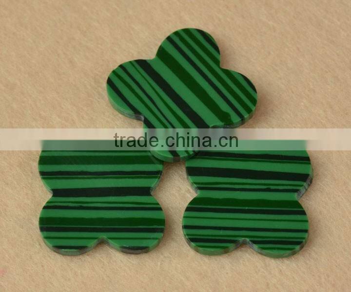 wholesale prices semi precious stone flower shape natural malachite green stone, natural malachite beads