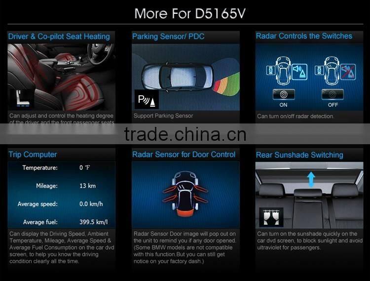 EONON D5165V 7" Digital Touch Screen Car DVD Player with Built-in GPS For BMW E90/91/92/93 with Mutual Control Function