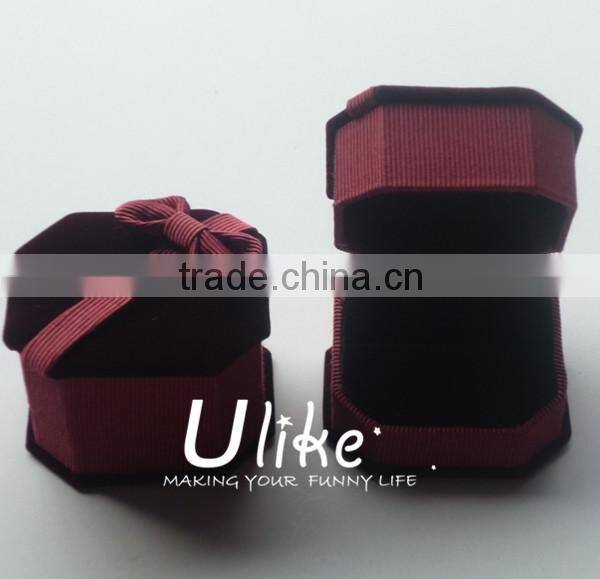 hot selling necklace pendant jewelry creative ring box ornament ring box velvet with bowknot velvet ne products ideas