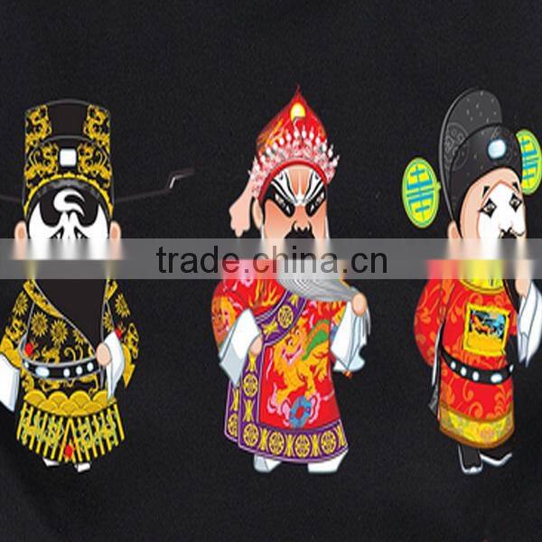 New Design Chinese Peking Opera Style O-neck Loose China Import T Shirts (lyt010028)