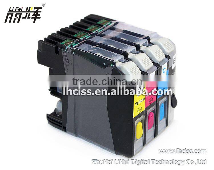 4pcs refillable ink cartridge For Brother LC563 use for Brother MFC-J2310 J2510 3520 J3720 printer with Auto rest chip