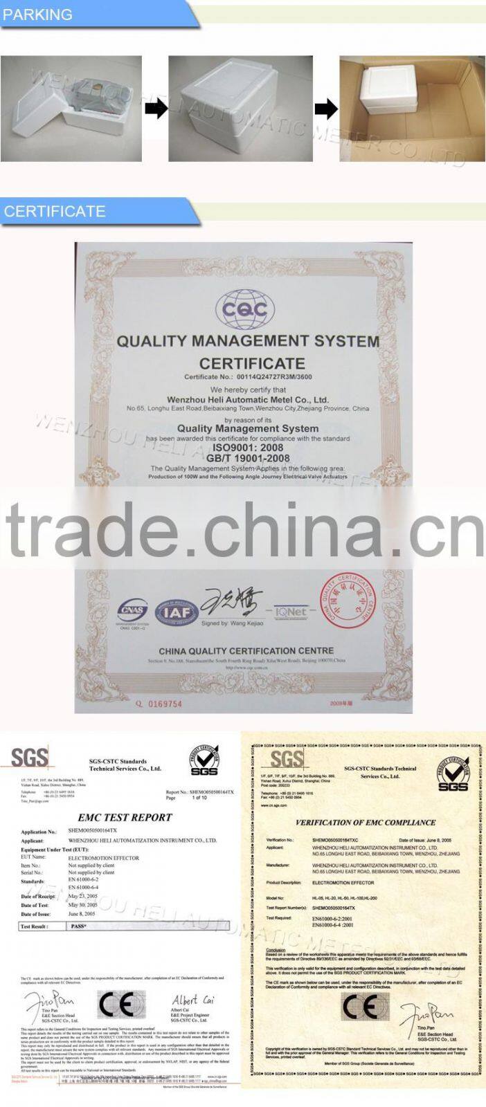 Flange Ball valve with electric actuator