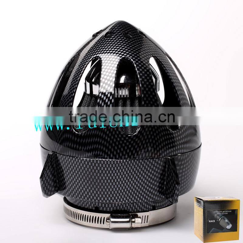 2014 new product hot sale carbon fiber bullet air intake filter for automobile