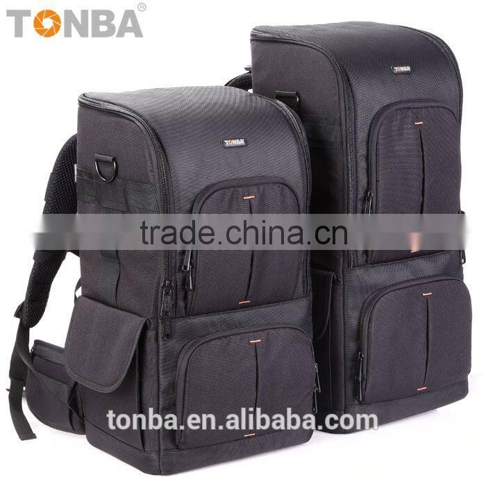 Jungle Camo Convertible and Functional Outdoorsy DSLR and Camera Shoulder Backpack Bag with Gear and Accessories-Camo & Black