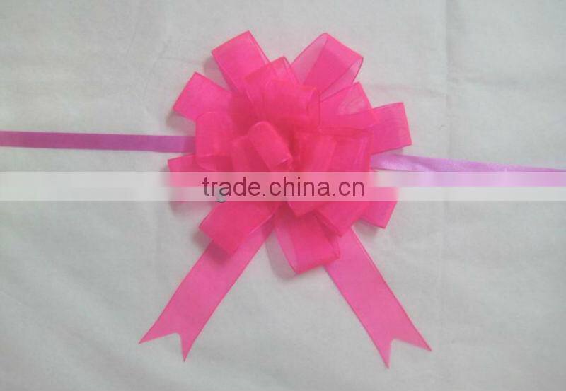HOT SALE! Blue Organza Butterfly Pull String Ribbon Gift Bow.