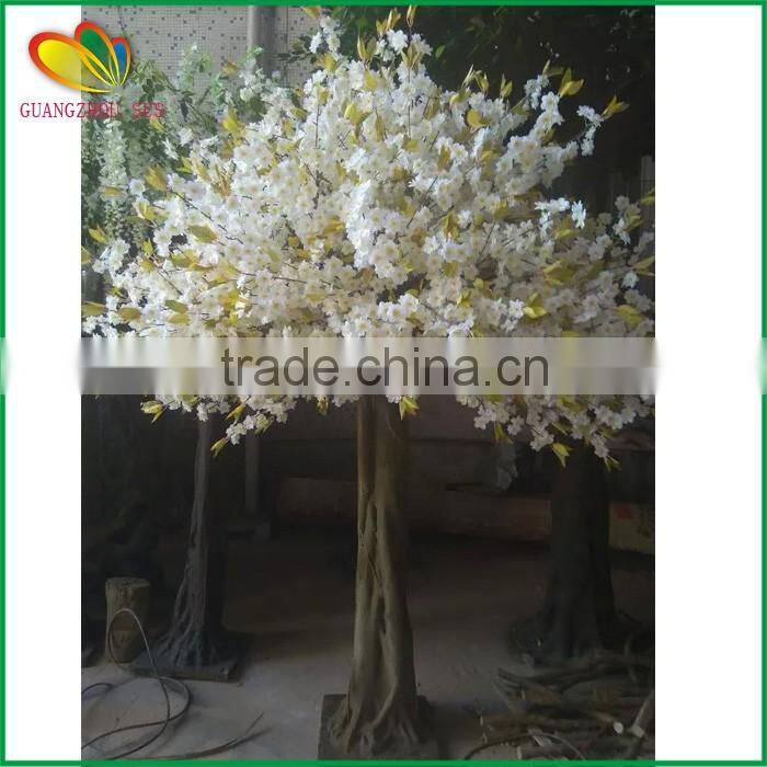 Wholesale artificial cherry blossom tree fiberglass trunk artificial cherry tree silk flower artificial cherry blossom tree