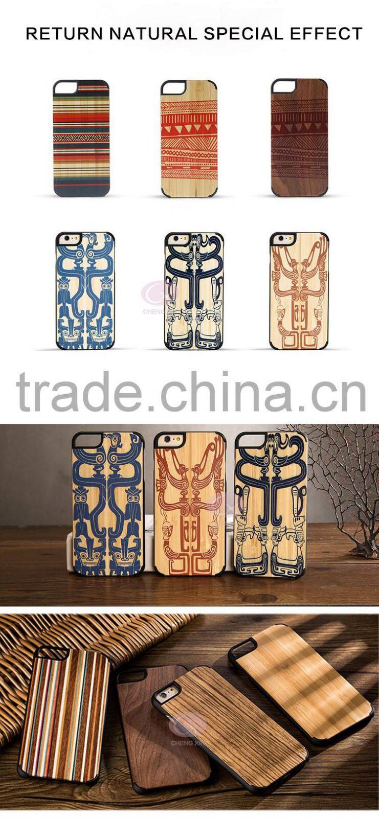 2016 animal antique wood case with cute monkey design for iphone 5 with cheap wholesale price for apple 6 plus