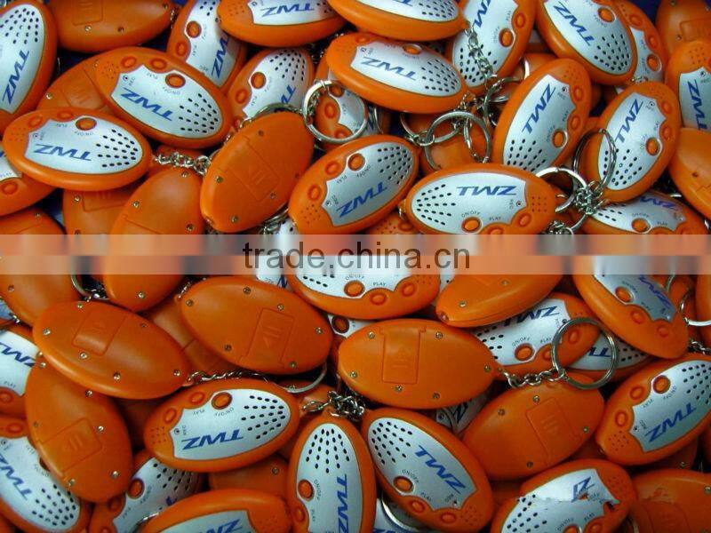 LED lamp style voice recordings key chain, Cheap keychain promotional gifts custom