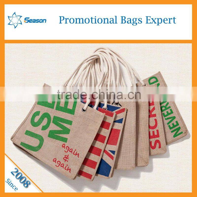 fashion college bags jute sack jute shopping bag