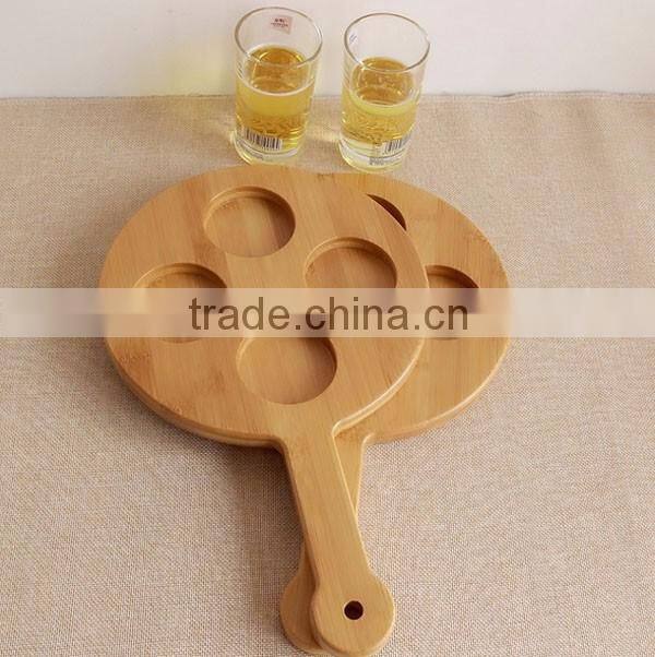 wholesale custom cheap unfinished wooden display beer tray wood serving tray set