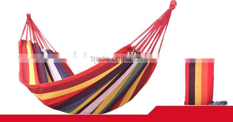 Portable Swing Hammock Outdoor Camping Travel Patio Yard Hanging Hammock Tree Straps Bed Canvas