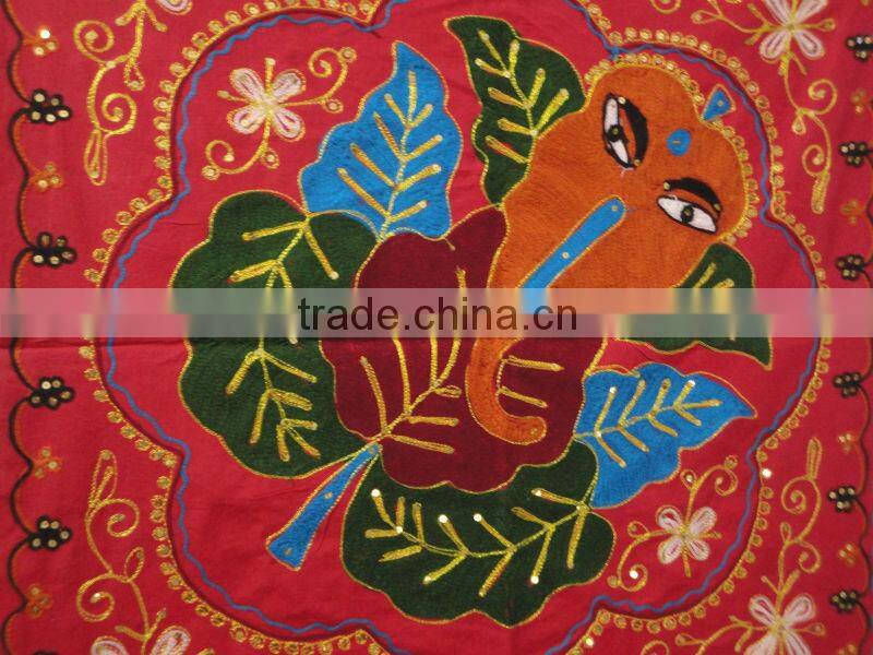 RTWH-1 Vintage look designer lord ganesh wall hanging artistic work and embroidery design home decor wall hangings From Jaipur