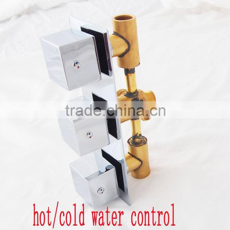 hidden mounted bath shower mixer led/rain shower faucet set for accessories with hand help shower head