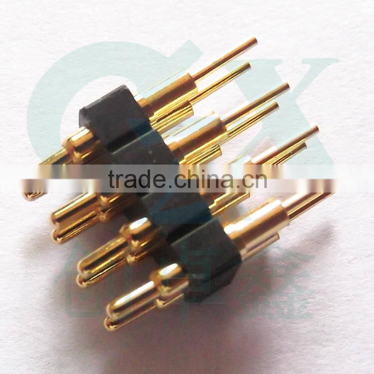 male gender two row 6pin connector pogo pin connector for PCB application