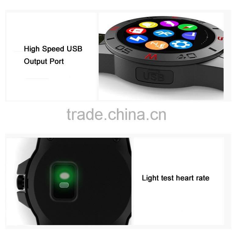 Smart watch Round Shape Screen Bluetooth Smart Wrist Leather Watch for Iphone and Android