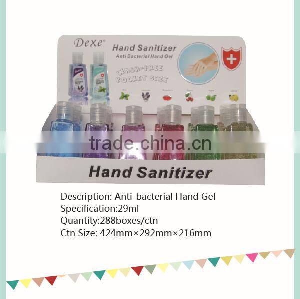 organic hand disinfectant gel cleansing Hot top sale Dexe 2016 of hand gel sanitizer
