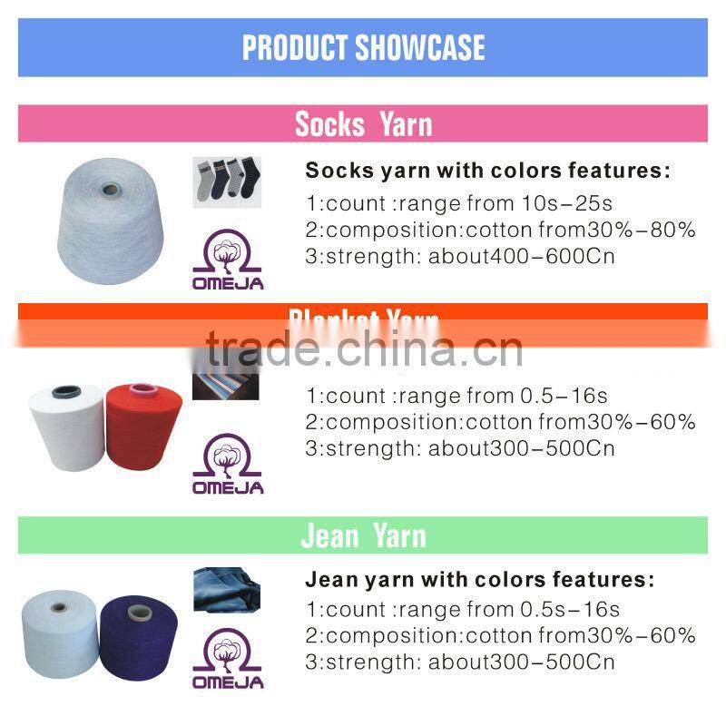 Open end recycled cotton carded yarn for pet toys